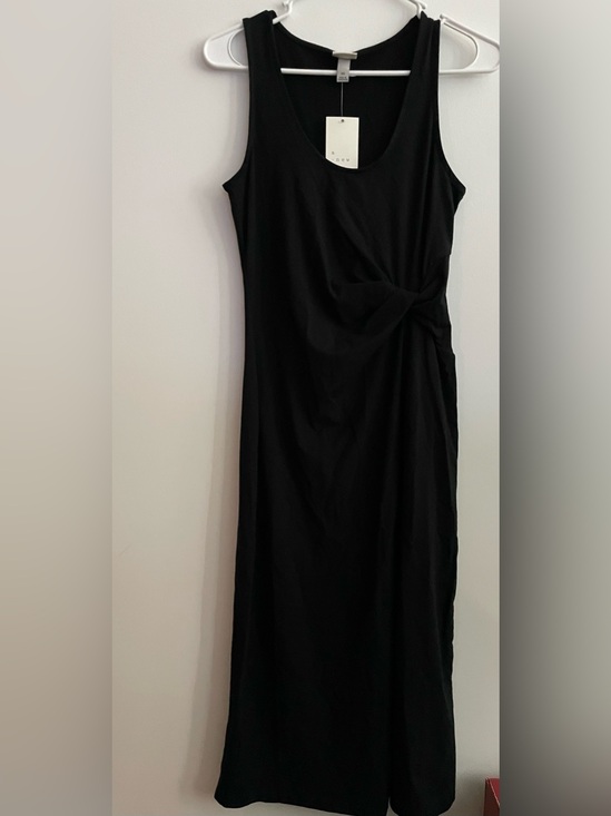 a new day Dresses & Skirts - a new day Women's Tie-Front Twist MIDI Dress Black Size XS NWT